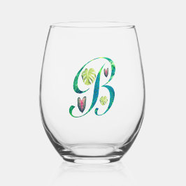 Monstera gerangschikt alfabet B Wijnglas Zonder Voet