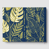 Monstera Gold Foliage Wedding Gastenboek (Achterkant)