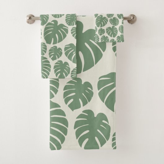 Monstera - groen bad handdoek (Insitu)