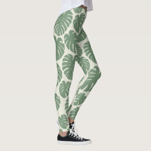 Monstera - groen leggings