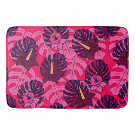 Monstera Hibiscus Spa Badematte Badmat