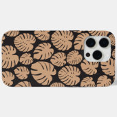Monstera in Tan en Zwart Case-Mate iPhone Case (Achterkant (horizontaal))