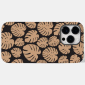 Monstera in Tan en Zwart Case-Mate iPhone Case (Achterkant (horizontaal))