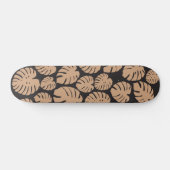 Monstera in Tan en Zwart Skateboard (Horizontaal)
