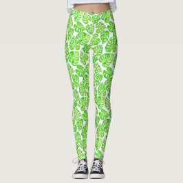 Monstera laat waterverf leggings