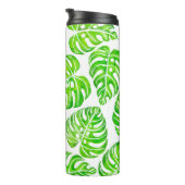 Monstera laat waterverf thermosbeker (Geroteerd rechts)