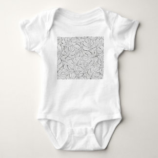 Monstera laat zwart wit patroon romper