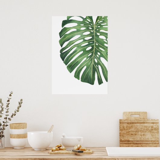 Monstera Leaf 6 Poster (Keuken)
