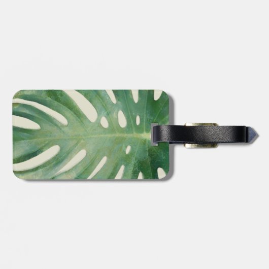 Monstera leaf bagagelabel (Achterkant horizontaal)