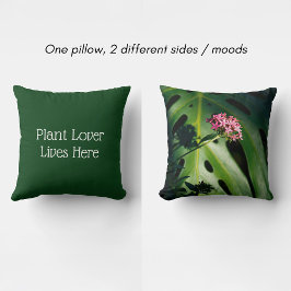 Monstera Leaf Botanical Plant Lover Lives Here Kussen