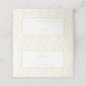 Monstera leaf bruiloft receptietnummer plaats (Buitenkant ongevouwen)