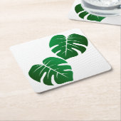 Monstera Leaf Design Paper Onderzetter (Schuin)