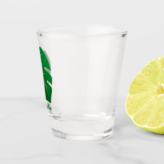 Monstera Leaf Design Shot Glass Shot Glas (Rechts)