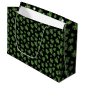 Monstera Leaf Gift Bag Groot Cadeauzakje (Voorkant Gekanteld)