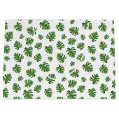 Monstera Leaf Gift Bag Groot Cadeauzakje (Voorkant)