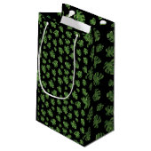 Monstera Leaf Gift Bag Klein Cadeauzakje (Achterkant Gekanteld)