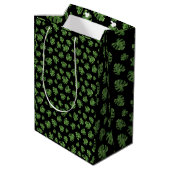 Monstera Leaf Gift Bag Medium Cadeauzakje (Achterkant Gekanteld)