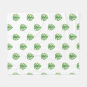 Monstera Leaf Green Design. Fleece Deken (Voorkant (Horizontaal))