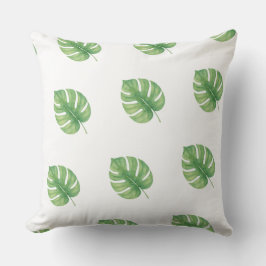 Monstera Leaf Green Design.  Kussen