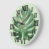 Monstera Leaf Grote Klok (Hoek)