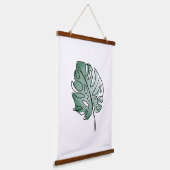 Monstera leaf hangend wandkleed (Gebogen)