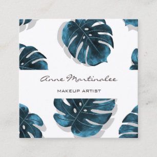 Monstera Leaf Make-up Artiest Square Visitekaartje
