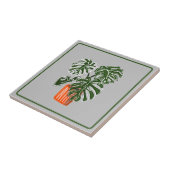 Monstera Leaf Plant Ceramic Tile Tegeltje (Zijkant)
