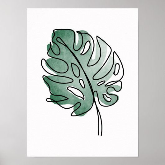 Monstera leaf poster (Voorkant)