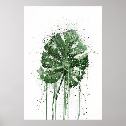 Monstera Leaf  Poster (Voorkant)