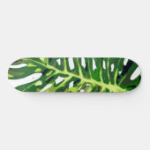 Monstera Leaf Skateboard Green Leaves (Horizontaal)