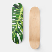 Monstera Leaf Skateboard Green Leaves (Voorkant)