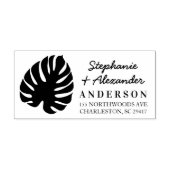 Monstera Leaf Tropisch Modern Retouradres Stempel (Afrduk)