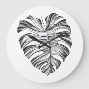 Monstera Leaf: tropisch natuurlijk element. Grote Klok