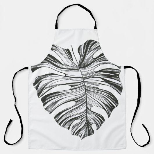 Monstera Leaf: tropisch natuurlijk element. Schort (Voorkant)