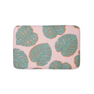 Monstera Leaf: Tropisch patroon Badmat