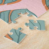 Monstera Leaf: Tropisch patroon Legpuzzel (Zijkant)