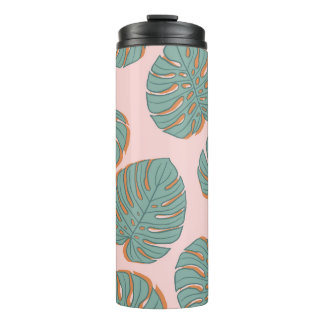 Monstera Leaf: Tropisch patroon Thermosbeker