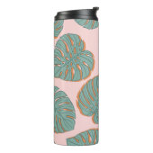 Monstera Leaf: Tropisch  patroon Thermosbeker (Gedraaid links)