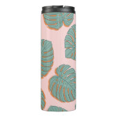 Monstera Leaf: Tropisch  patroon Thermosbeker (Achterkant)