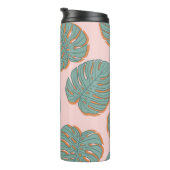 Monstera Leaf: Tropisch  patroon Thermosbeker (Geroteerd rechts)