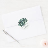 Monstera Leaf Wedding Favoriser Étiquette (Enveloppe)