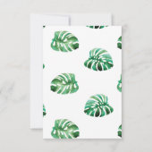 Monstera Leaf Wedding Save The Date (Achterkant)