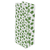 Monstera Leaf Wine Gift Bag Wijn Cadeautas (Voorkant Gekanteld)