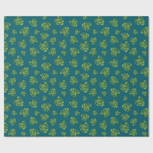 Monstera Leaf Wrapping Paper 30 in x 6 ft Cadeaupapier (Vlak)