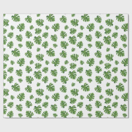 Monstera Leaf Wrapping Paper 30 in x 6 ft Cadeaupapier