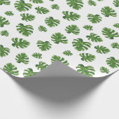 Monstera Leaf Wrapping Paper 30 in x 6 ft Cadeaupapier (Hoek)