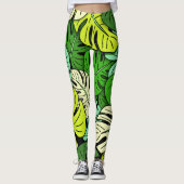 Monstera Leaves #3 Leggings (Voorkant)