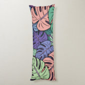 Monstera Leaves #8 Lichaamskussen (Achterkant (Verticaal))