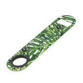 Monstera Leaves Bar Key Speed Flessenopener (Voorkant Gekanteld)