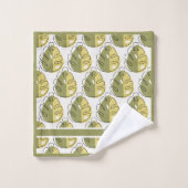 Monstera Leaves - Green (Gant de toilette)